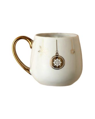 Bella Maison Set Of 2 Frost Gold Porcelain Mugs
