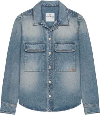 Courr&egrave;ges Classic Button-Up Denim Shirt With Flap Pockets