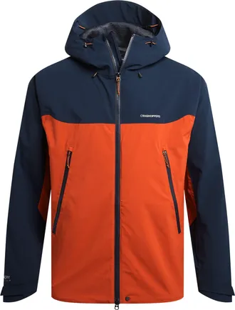 Craghoppers Mens Diggory Stretch Waterproof Jacket (Blue Navy/Carnelian Orange) - Size X-Large
