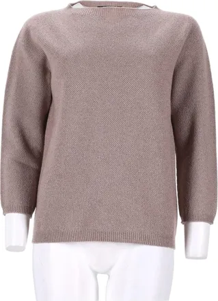 Fabiana Filippi Platinum Knit Sweater With Lurex Accents