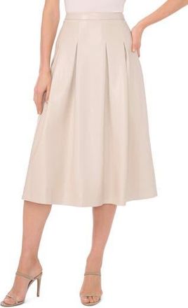 Halogen Faux Leather Skirt in Moonbeam at Nordstrom Rack, Size X-Large