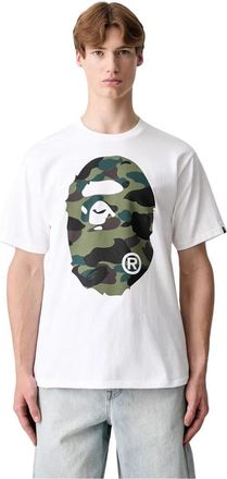 A Bathing Ape 1st Camo Big Ape Head Tee - Heren - T-shirts - Wit - XL - Katoen - Tops