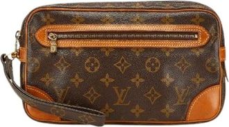 Louis Vuitton Pre-owned Clutches, female, Brown, Size: ONE SIZE Pre-owned Canvas clutches