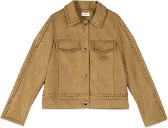 Oltre Jas met stikseldetails - Dames - Zomerjassen - Beige - 4XL - Polyester - Jassen