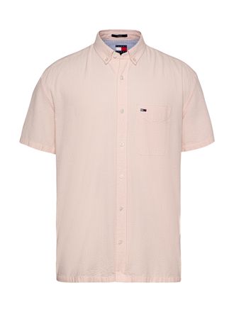 Tommy Jeans Kurzarmhemd TOMMY JEANS TJM REG SEERSUCKER STP SS SHIRT, Herren, Gr. S, N-Gr, rosa (precious pink stripes), Web, Obermaterial: 100% Baumwolle, gestrei