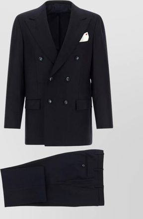 Kiton virgin wool and cashmere double-breasted suit