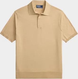 Polo Ralph Lauren Men & apos;s Cotton Knit Short-Sleeve Polo Sweater