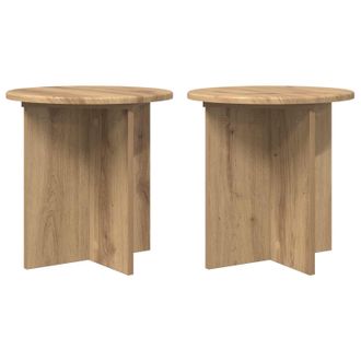 vidaXL Soporte De Plantas 2 Pcs Roble Artesanal 40 X 40 X 40 Cm Vidaxl