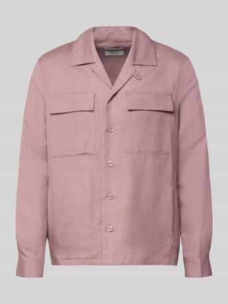 Antony Morato Regular Fit Hemdjacke aus Leinen-Viskose-Mix in Rostrot, Gr&ouml;&szlig;e 46
