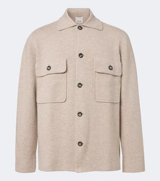 Allude Knitted wool and cashmere cardigan