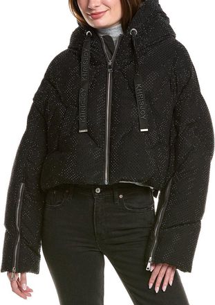 Khrisjoy Khrisjoy Khris Rhinestone Crop Puffer Down Jacket