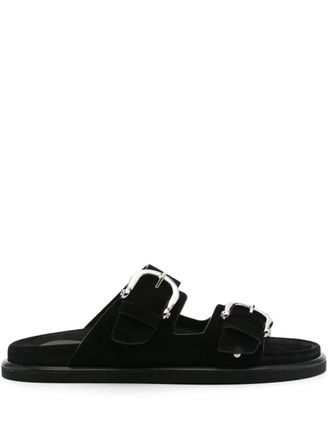 P.A.R.O.S.H. suede flat sandals - Black