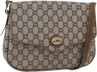 Gucci Pre-owned Cross Body Bags, female, Beige, Size: ONE SIZE Pre-owned Vintage Canvas Cross Body Bag