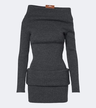 Jean Paul Gaultier Wool-blend sweater dress