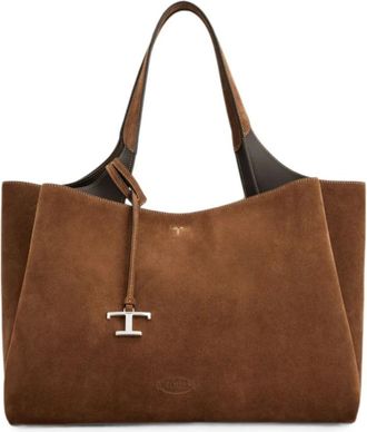 Tod's Tassen, Dames, Bruin, ONE Size, Su&egrave;de, Tods Tassen.. Bruin