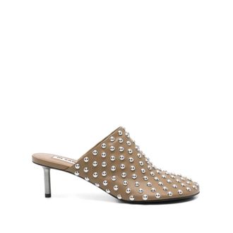 Jil Sander Stijlvolle Muiltjes - Dames - Muiltjes - Groen - 38 EU - Schoenen