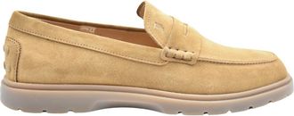 Tod's Hybride Su&egrave;de Loafers - Heren - Loafers - Beige - 44 EU - Su&egrave;de - Schoenen