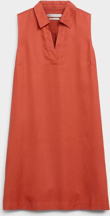 Contemporaine Womens Johnny collar lyocell dress