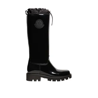 Moncler Moncler Kickstream High Rain Boots, Women, Black, Size: 36