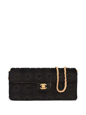 Chanel Borsa a spalla in pelo di vitello con catena 2000-2001 - Nero