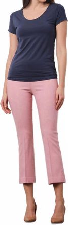 Avenue Montaigne Leo Flare Cut Leg Pants In Screen Red