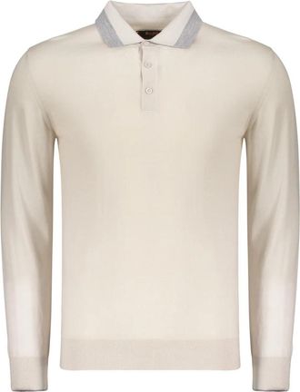 Moorer Chique lichte trui met polokraag - Heren - Ronde hals truien - Beige - M - Truien & Vesten