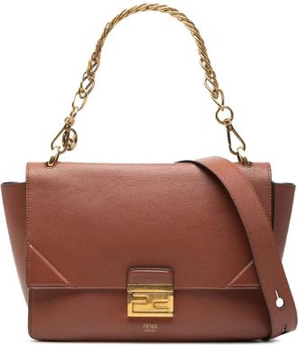 Fendi Pre-owned Handbags, female, Brown, Size: ONE SIZE Pre-owned Leather Handbag