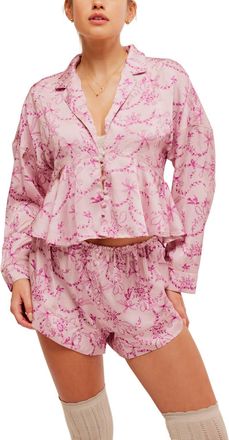 Free People Beauty Sleep Pajama Set In Blushing Combo