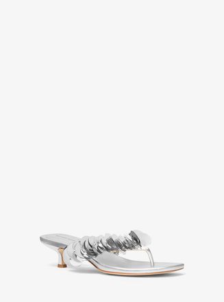 Michael Kors Loretta Sequin Embellished Metallic Sandal