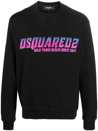Dsquared2 Sweater met logoprint - Zwart