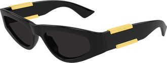 Bottega Veneta BV1407S 001 Womens Sunglasses Black Size 53