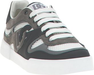 Dolce & Gabbana Mens Gray Calfskin Athletic Sneakers