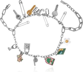 Marc Jacobs Necklaces, female, Gray, Size: ONE SIZE Charm Necklace
