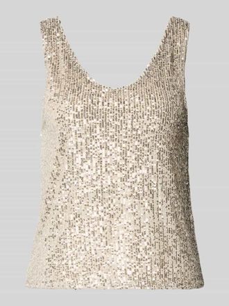 Only Regular Fit Top mit Pailletten Modell ANA in Offwhite, Gr&ouml;&szlig;e XL