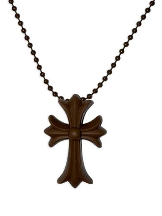 Chrome Hearts cross-pendant necklace - Brown