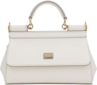 Dolce & Gabbana White Sicily Mini Satchel