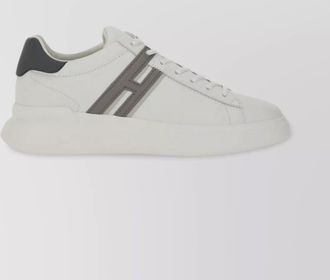 Hogan round toe low-top sneakers with rubber sole