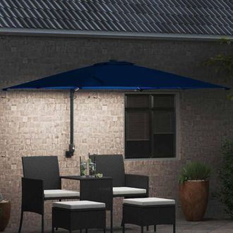 Berkfield Home Traditional Garden Parasol Azurblau 2.5 x 2.5 m Fabric in Blue