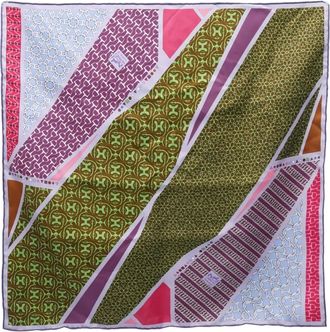 Herm&egrave;s 2010s sjaal met print - Groen