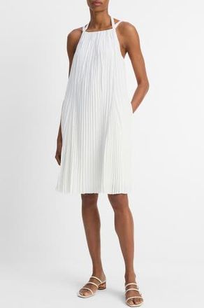 Vince Pleated A-Line Halter Dress in Off White at Nordstrom Rack, Size Xx-Small