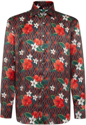 Billionaire Boys Club Gold Cut LS Flavio - Heren - Casual Overhemden - Veelkleurig - XS - Satijn - Overhemden