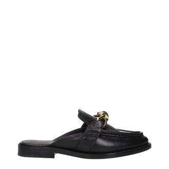 Bottega Veneta Damens Sandalen und Clogs aus schwarzem Leder