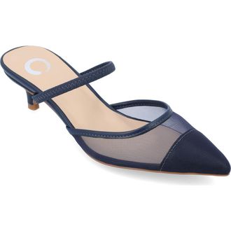 Journee Collection Allana Pointed Toe Pump in Blue at Nordstrom Rack, Size 7.5