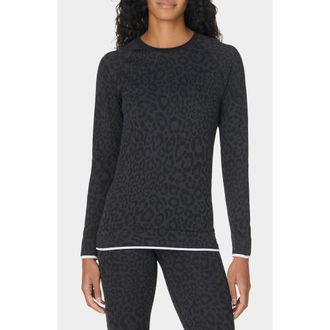 Sweaty Betty Animal Base Layer Top in Grey Leo Jacquard at Nordstrom, Size X-Small
