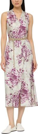 Lafayette 148 New York V-Neck Midi Dress