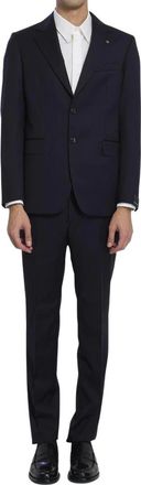 Tagliatore Maatpak Jas en Broek Set - Heren - Pakken - Blauw - Maat: ONE Size Wol