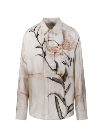 Pierre-Louis Mascia Beige Regular Printed Shirt