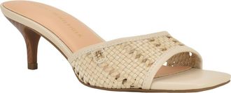 Tommy Hilfiger Claihre Kitten Heel Slide Sandal in Ivory at Nordstrom, Size 7.5