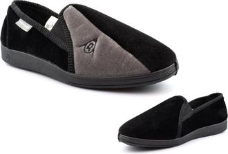 Generic Mens Washable Slippers Size 6 Boys Slippers Size 8 Mens Washable Slipper Extra Large Slipper Slip On Extra Large Memory Foam Sizes 6-13 Black 12 UK