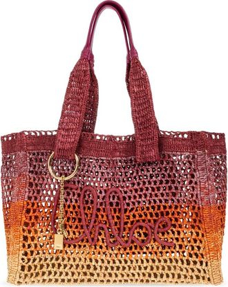 Chlo&eacute; Summer Banana East West Tote Bag - Dames - Shoppers - Veelkleurig - ONE Size - Leer - Tassen